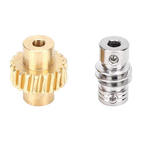 Image of Worm Gear Set, 20: 1 Bronze Worm Gear Wheel and Metal Shaft, High Torsion Worm Gear Replace for 4:1, Industrial Robot Parts for DIY Project