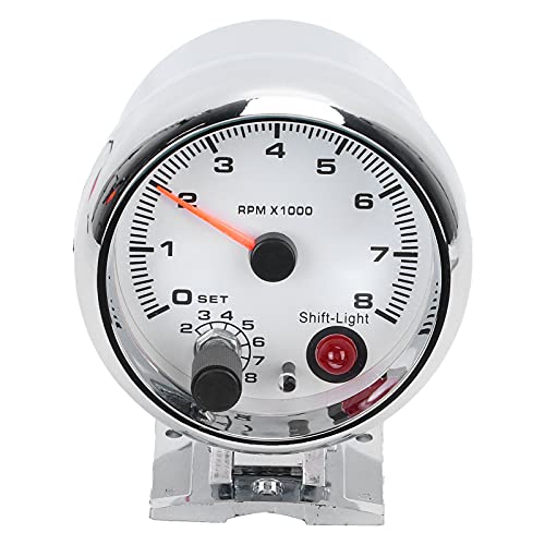 Tacómetro de gasolina 12V para viajes de carretera con pantalla transparente para 4, 6 y 8 cilindros 7