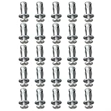 20-Pack M5/M6 Zinc-Plated Steel Expansion Screws with Flared Nuts for Hollow Walls, Plywood, and Thin Metal Sheets - DIY and Construction Fasteners(20pcs *20)