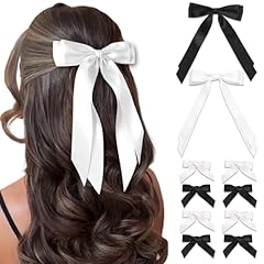 Hair Bow 87: Black+White