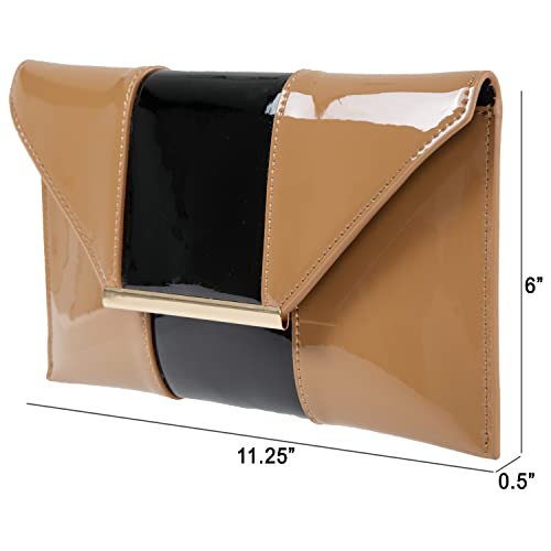 Image of JNB Faux Patent Leather Envelope Candy Clutch