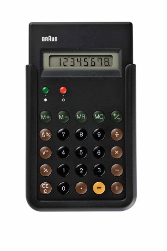 Braun Men's Calculator, Black, One Size