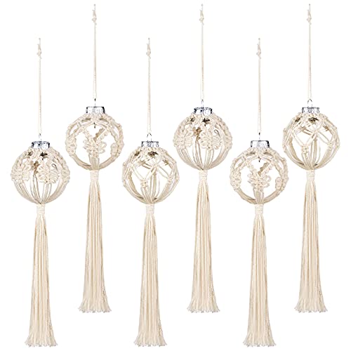 macrame boho christmas ornaments