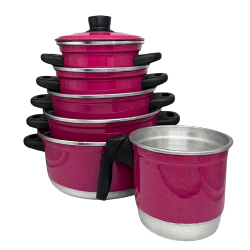 Jogo de Panelas Rosa Pink 5 pçs + Fervedor nº12 1 Litro