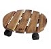 Flower Pot Plant Saucer Caddy Holder Thick Bottom Bracket Moving Pulley W/ Wheel Casters (1)