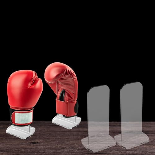 Soporte para guantes de boxeo de acrílico resistente con 2 piezas para estante 7