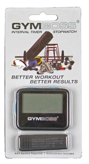 Gymboss Interval Timer and Stopwatch - Black/Blue SOFTCOAT