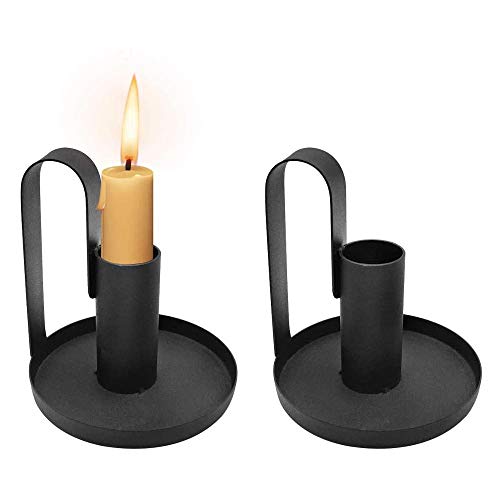 Portavelas Decorativos Candelabro de Hierro Forjado Negro for decoración Bodas, cenas y Fiestas para Fiestas