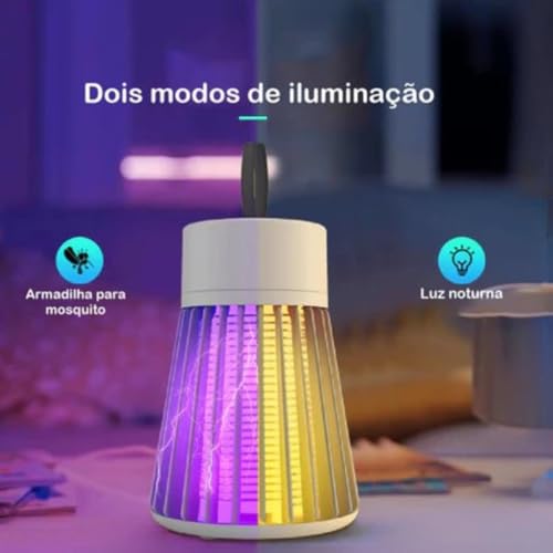 Luminária Mata Mosquito Dengue Repelente Elétrico Armadilha Luz Ultravioleta Choque Lâmpada Pernilon