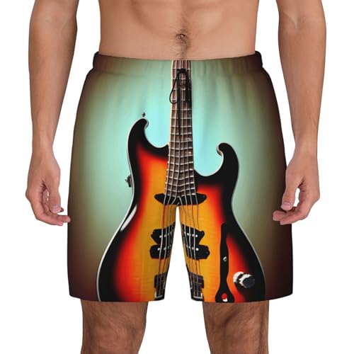 Short de bain guitare basse pour homme : confort respirant pour vos sorties plage