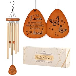 Aurahouse Friendship Gifts for Women, Long Distance Best Friend Wind Chimes, Bestie Gifts for Best Friend Woman Men, Best Friend Birthday Gift for Women, Friendsgiving for Friends
