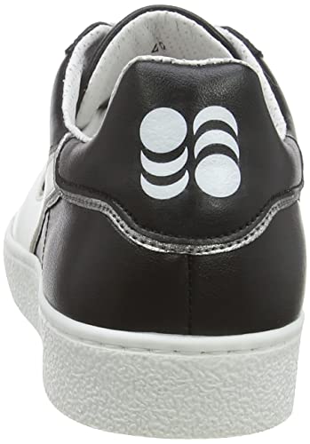 Image of PANTOFOLA D'ORO 1886 Men's Modena Oxford Flat, Nero /Silver /Bianco, 5.5 UK