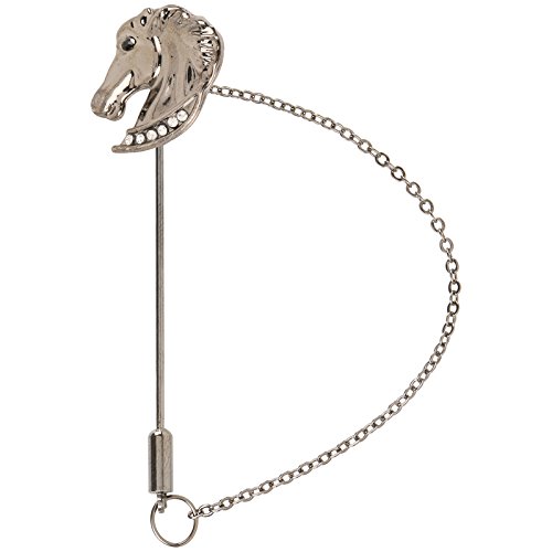 tripin Lapel Pin For Men Suit Broaches For Men And Women On Suits Shirts Coat Brooches Blazers Medal Formal Sherwani With Chain Lion Tie Tack - Silver Tsspblk946-picture-27