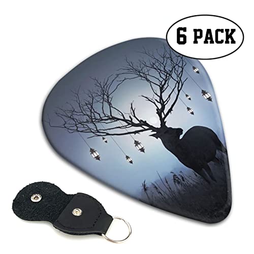 FUCVNPZ Lot de 6 médiators en celluloïd, en forme de cerf, fins, moyens et lourds pour guitares acoustiques, électriques… - Les Beatles, Paul McCartney, John Lennon, RIngo Starr, George Harrison FUCVNPZ Lot de 6 médiators en celluloïd, en forme de cerf, fins, moyens et lourds pour guitares acoustiques, électriques… – Image 5