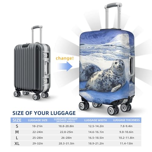 Luggage Cover Elastic Suitcase Cover Protector Seals on ice Luggage Covers Travel Suitcase Covers Carry On Luggage Sleeve Suitcase Baggage Sleeve for Adult Travel2