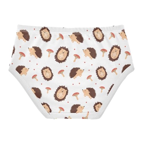 Little Girl Underwear Toddler Panties Kids Undies Hedgehogs Mushrooms Soft Cotton Briefs 2T-8Y2