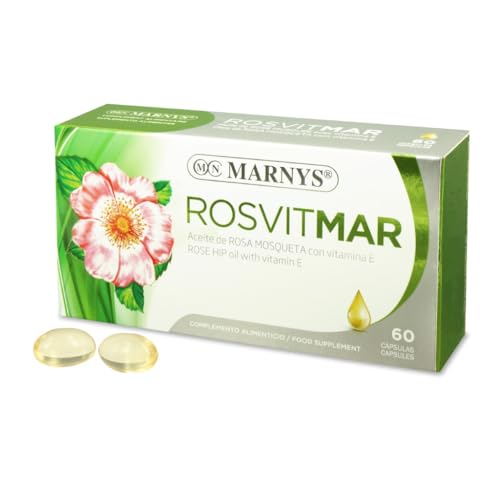 Marny's Rosvitmal Perlas de Aceite de Rosa Mosqueta con Vitamina E, 60 Cápsulas