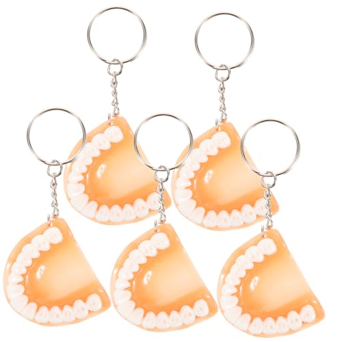 Yardenfun 5 Portachiavi Con Dentiera - Grazioso Portachiavi Per Borsa Chiavi Dellauto Decorazione
