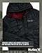 Hurley Men's Reversible Puffer Jacket - Quilted Nylon to Plaid Fleece Puffer Jacket - Insulated Winter Jackets for Men (S-XL), Size Medium, Black