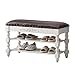 LHQ-HQ Schuh Bench szafka magazynowa Rack-Entryway ławka organizer drewniany stojak na buty sprężynowe siedzisko do przedpokoju Entryway stojak do przechowywania (kolor, wymiary: 80 x 35 x 50 cm)