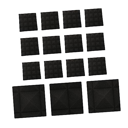 Paneles acústicos aislantes en forma de pirámide Toddmomy 12Pcs para paredes, techos y puertas con alta densidad, absorbente de sonido y retardante de fuego miniatura 5
