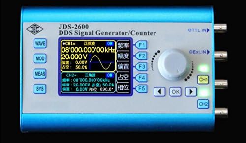 1pcs lot Dual Channel DDS Arbitrary Waveform Signal Generator Pulse Signal Source Frequency Meter JDS2600 CNC