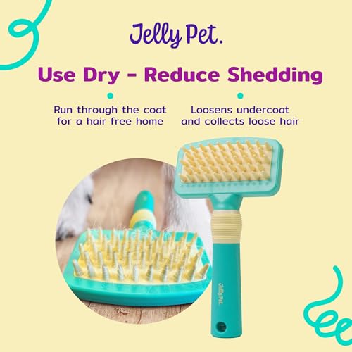 Jelly Pet Hunde-Badebürste, nass oder trocken zum Enthaaren