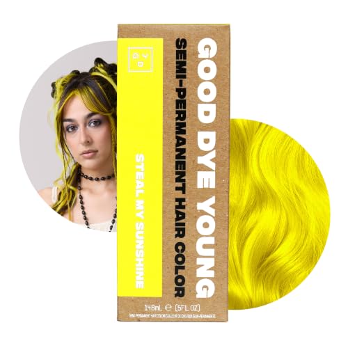 Good Dye Young Semi-Permanent Yellow Hair Dye, 5 FL OZ, Steal My Sunshine