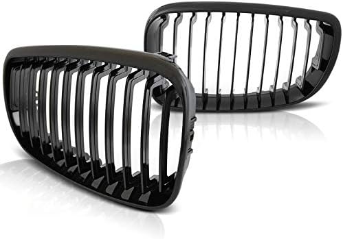 Front Grill Compatible with BMW 1 Series E81 E87 Hatchback 3 Doors 5 Door 2007 2008 2009 2010 2011 RS-132 Front Central Sport GrillReplacement Kidney Grille Grill Glossy Black