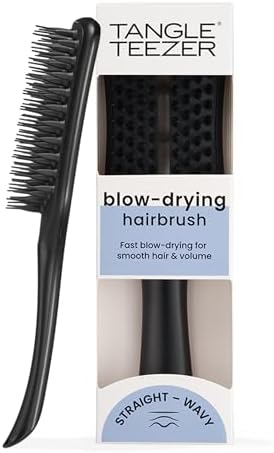 Tangle Teezer The Ultimate Vented Hairbrush for Wet Hair, Easy Blow-Dry for Volume and Lift, Jet Black