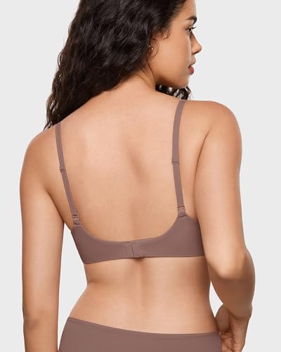 Image of INLYRIC Women's Inbarely Plus Balconette Bra - Lightly Padded Underwire Sexy Tshirt Demi Bras Supportive
