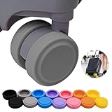 [VERILADY] キャスターカバー 8個セット スーツケース タイヤカバー キャリーケース 車輪カバー シリコン製 防振 汚れにくい 転がり防止 荷物保護 静音 防振 傷防止 水洗い可能 簡単装着 改良 ホイールカバー 旅行用 出張用(グレー)