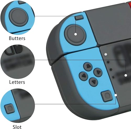 Image of Meyaar Earphone Case Cover Compatible for Realme Buds T300, Soft Silicone Skin Case Cover Shock-Absorbing Protective Case with Keychain (Front LED Visible) (Console Blue)