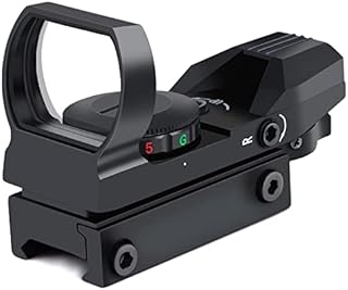 Reflex Sight, Ohuhu Red Green Dot Gun Sight Scope Reflex Sight Holographic Sight Airsoft Sight with 4 Adjustable Reticle Patterns 20mm Rail