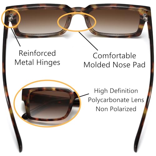 IOHLNG Retro Vintage Sunglasses for Women Men Trendy Rectangle Sun Glasses UV Protection4