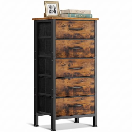 Comoda de tablero de madera y acero resistente diseño vintage Coleshome 2