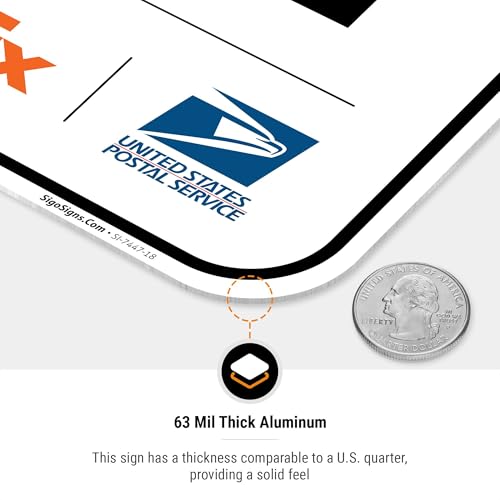 Image of Package Delivery Sign, Delivery Instructions Deliver All Package to Side Door Sign, 12x18 Inches, Rust Free .063 Aluminum, Fade Resistant, Made in USA