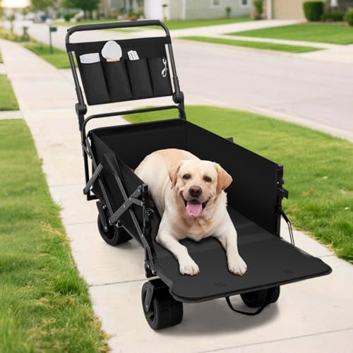 TKYZ Large Dog Stroller Cart,Foldable Dog Wagon Cart for Medium & Large Dogs...