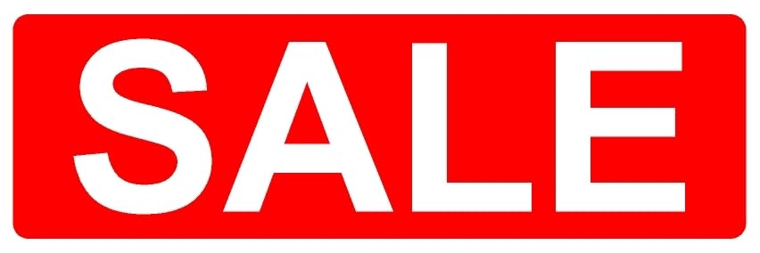 Sale discount shop sign - Self adhesive sticker (600mm x 200mm)