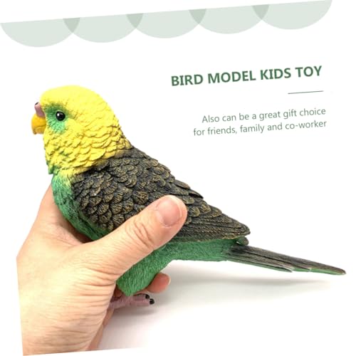 FRCOLOR リアルなプラスチック製セキセイインコ模型 教育用動物フィギュア 向け耐久おもちゃ インテリア飾り デスクトップ装飾用