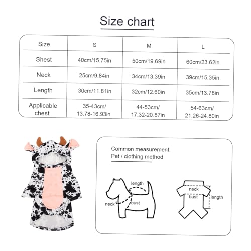Disfraz para perro modelo vaca talla S miniatura 2