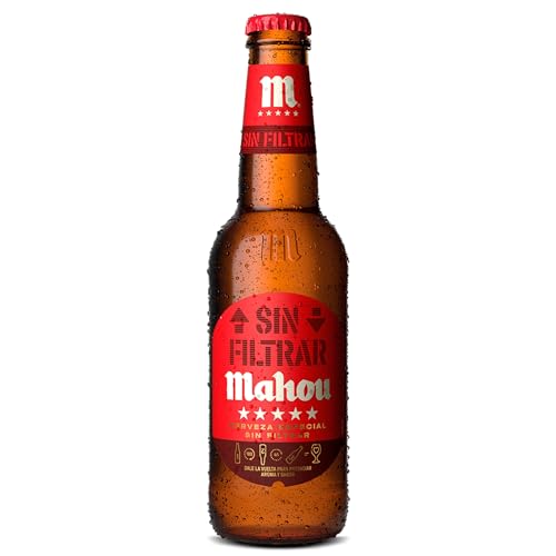 Mahou 5 Estrellas Cerveza sin Filtrar, 33cl