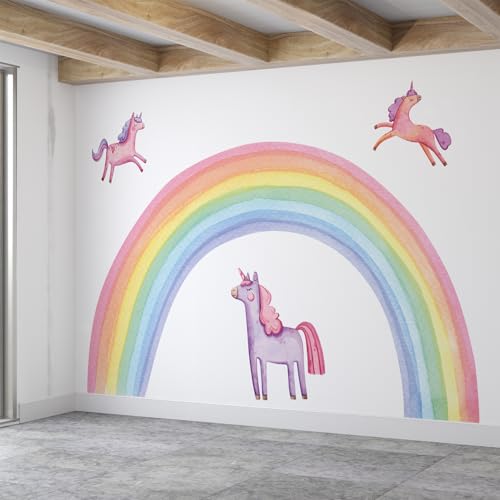 Vinilos Decorativos Unicornio y Arcoíris XXL