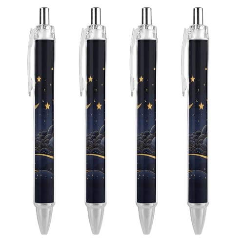 GHBNK There Are Stars And Moon On It �{�[���y�� �i�[�� �{�[���y�� �u���b�N�C���N 0.5mm �׎� ���炩�ȏ����S�n�y�� �I�t�B�X�p�i 4�{