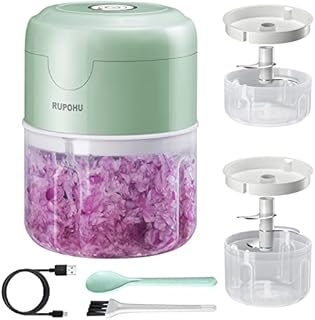 Electric Mini Food Chopper,RUPOHU USB Charging Mini Electric Garlic Chopper,Small Food Processor
