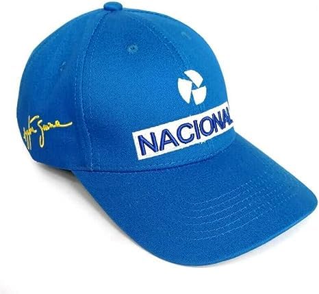 Boné Ayrton Senna Retrô Nacional Azul F1