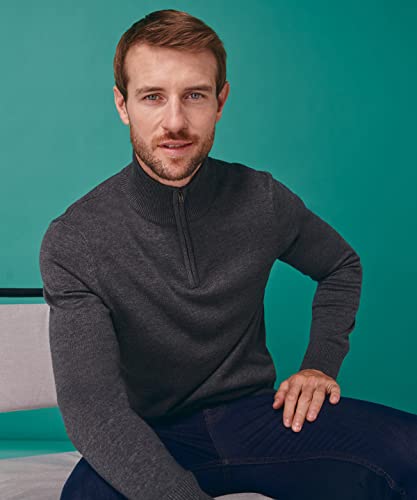Pull à col zippé COOZO unisexe en maille confortable