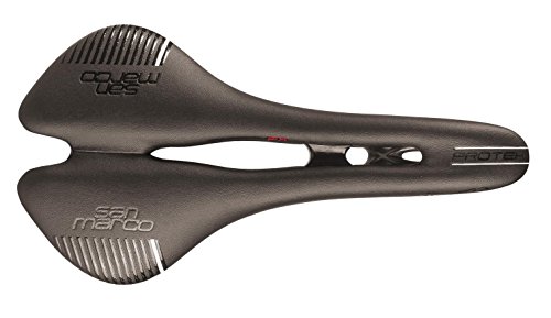 San Marco Aspide Carbon-FX Open - Sillín para Bicicleta, Color Negro, 121 gr