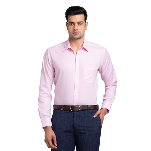 Image of Park Avenue Men's Regular Fit Pure Cotton Structure Pattern Ainsley Collar Full Sleeve Formal Shirt