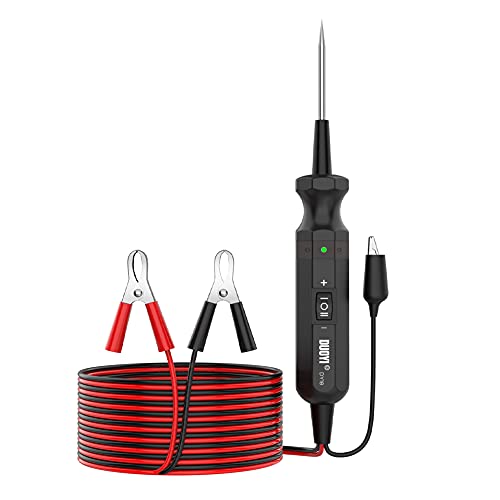 Short Finder Circuit Tester Polarity/Jumper Lead Electrical Tester Overload&Insulation Protection Continuity Tester Automotive Tools with Buzzer Prompt,13FT Long Wire,for 6-24V DC Test